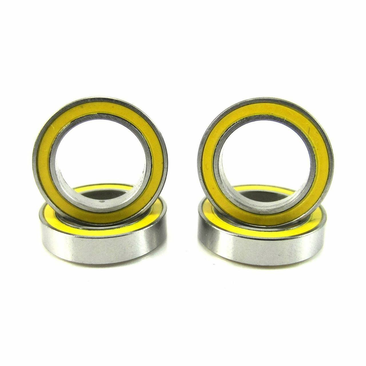 6702-2RS 15x21x4mm Precision High Speed RC Car Ball Bearing, Chrome Steel (GCr15) with Yellow Rubber Seals ABEC-1 ABEC-3 ABEC-5